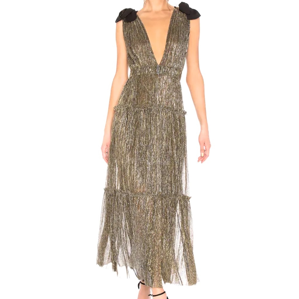Sabina Musayev Ray Dress in Gold
